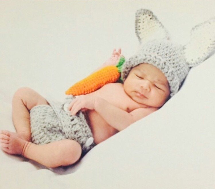 Gehäkelte Hase Baby Foto Requisite, Ostern, Neugeborene, Handarbeit, Shower Geschenk, Fotografie von CrochetedByAna