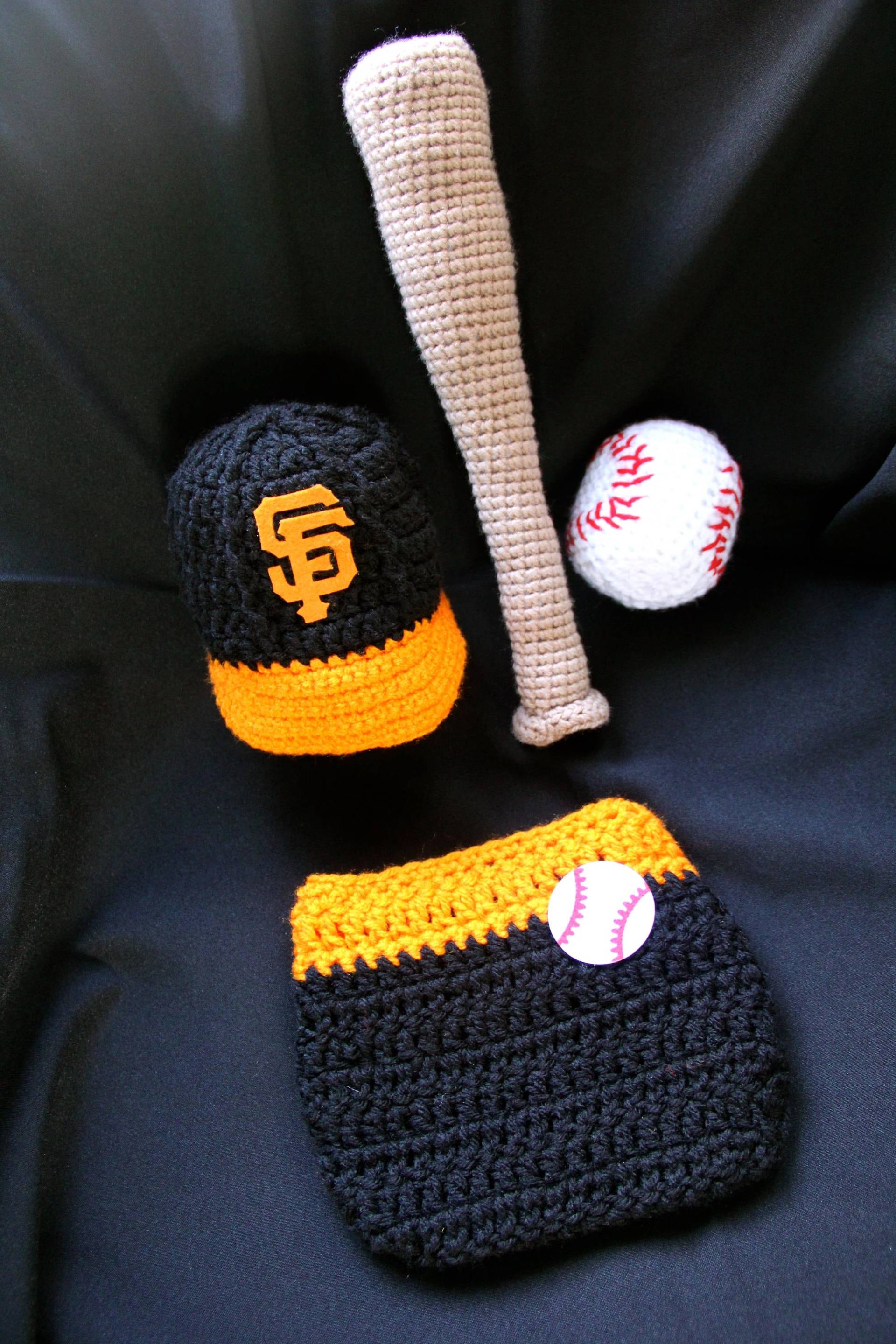 Sf Giants Häkeln Baby Foto Requisite, San Francisco, Neugeborene, Fotorequisite, Babypartygeschenk, Handgemacht, Baby, Baseball, Team, Fotografie von CrochetedByAna