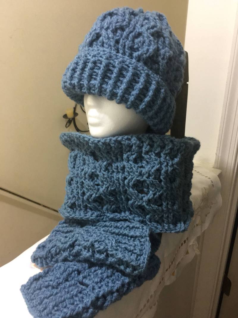 Wabe Wintermütze Set Wabe Wintermütze Set von CrochetedPassions737