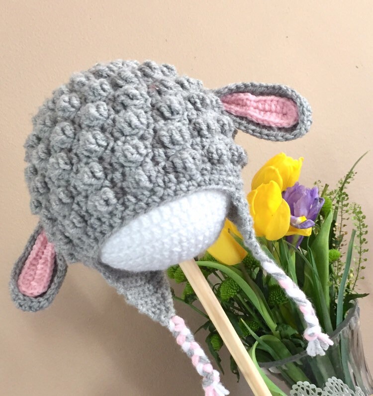 Gehäkelte Babymütze, Lamm-Babymütze, Neues Babygeschenk, Baby-Duschegeschenk, Baby-Mädchen, Frühlingsbaby, Ostern-Babygeschenk Gehäkelte Babymütze, Lamm-Babymütze, Neues Babygeschenk, Baby-Duschegeschenk, Baby-Mädchen, Frühlingsbaby, Ostern-Babygeschenk von CrochethookersGifts