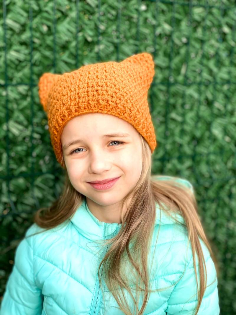 Gehäkelte Fuchsmütze Handgemachte Wollmischung, Warme Winter Geschenk von CrochetingsShop