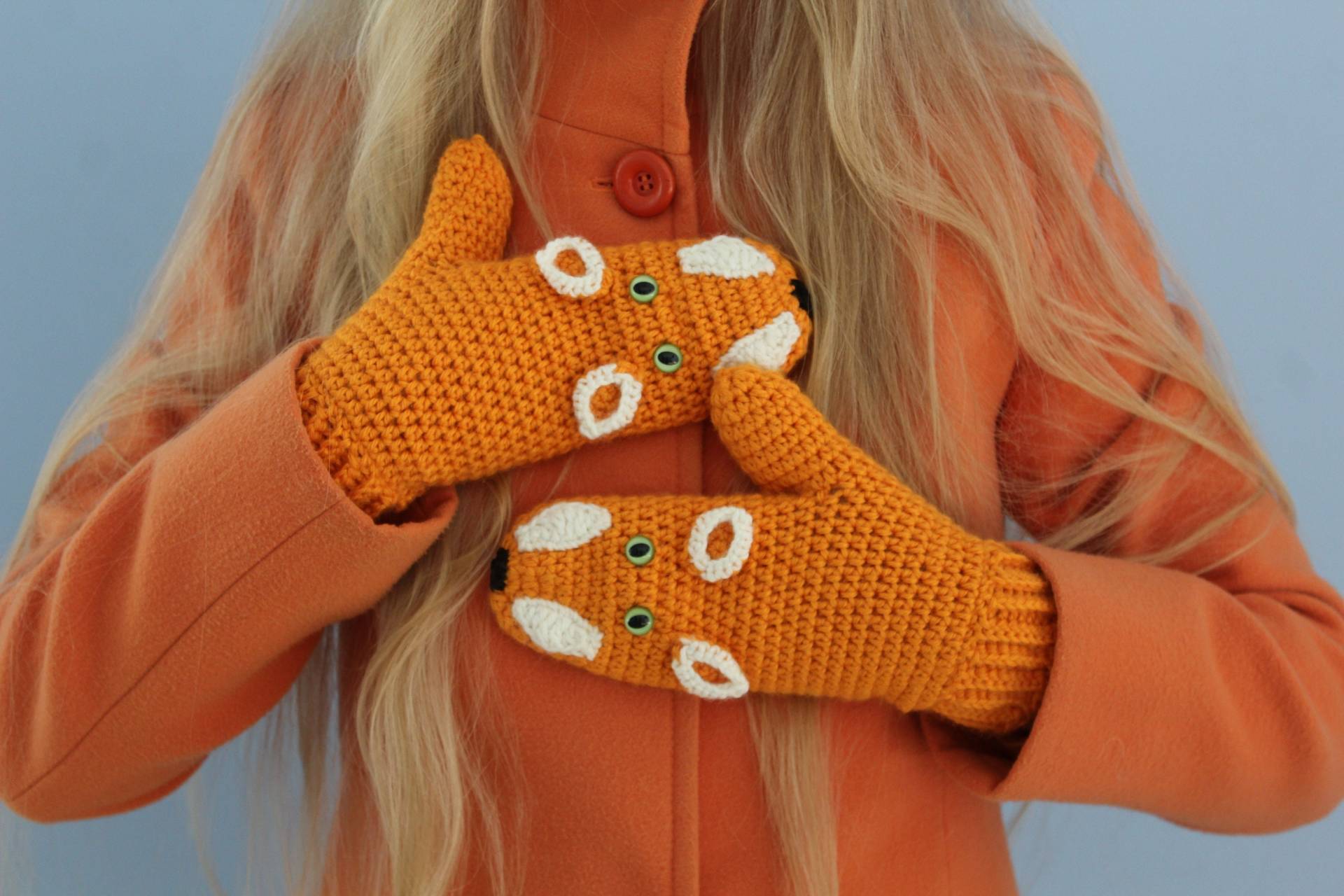 Handgestrickte Fuchs Handschuhe von CrochetingsShop