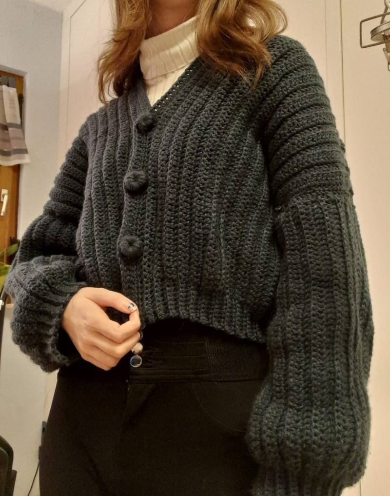 Crochet Cardigan Mit Shoulder Drop, Farbe Nach Besprechung Mir Wählbar(Knöpfe Wunsch Verfügbar von Crochetstufffromme