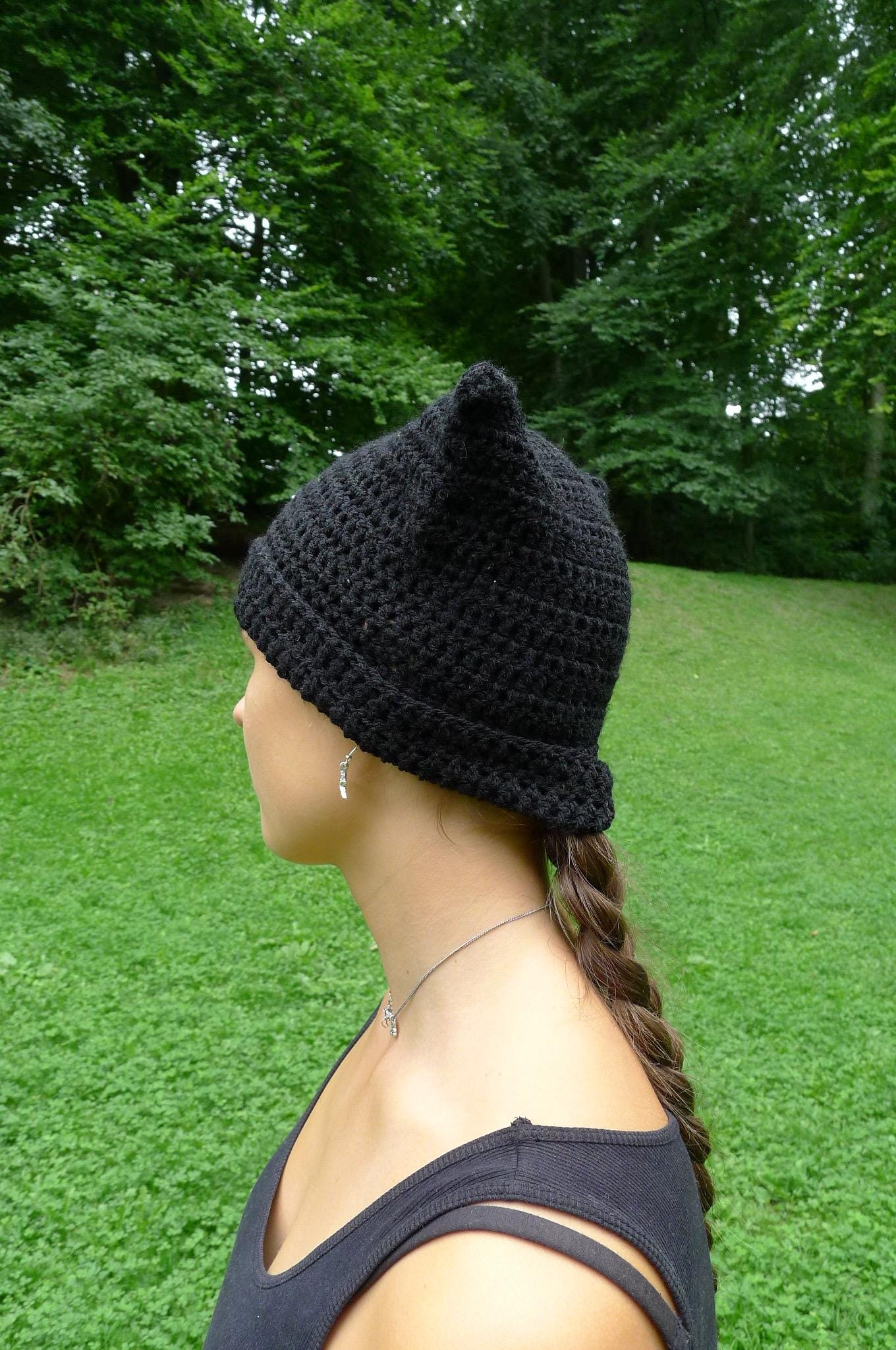 Cat Ear Beanie Schwarz Cat Ear Beanie Schwarz von Crochettillii