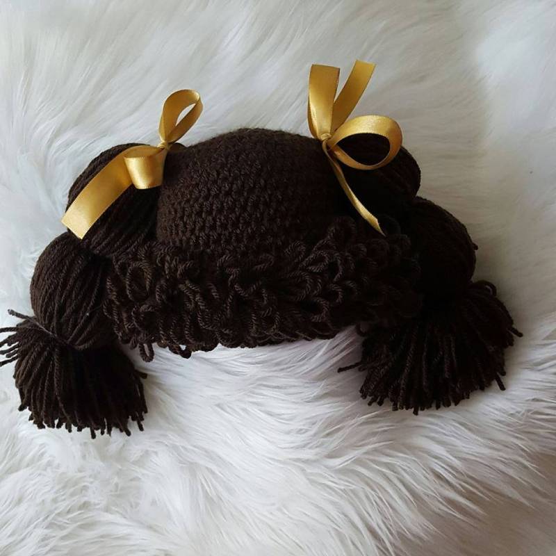 Cabbage Patch Hut Perücke Lustiger Kostüm Mit Schleife von CrocheturlayCrafts