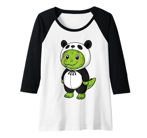 Damen Kawaii Krokodil im Panda Kostüm für Mädchen Kinder Krokodil Raglan Damen Kawaii Krokodil im Panda Kostüm für Mädchen Kinder Krokodil Raglan von Crocodile In Panda Costume Kawaii Design