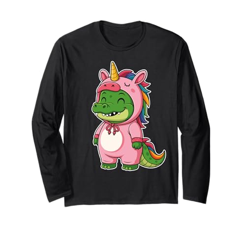 Kawaii Krokodil im Einhorn Kostüm für Mädchen Kinder Einhorn Langarmshirt Kawaii Krokodil im Einhorn Kostüm für Mädchen Kinder Einhorn Langarmshirt von Crocodile In Unicorn Costume Kawaii Design