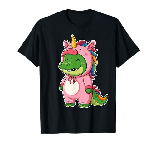 Kawaii Krokodil im Einhorn Kostüm für Mädchen Kinder Einhorn T-Shirt Kawaii Krokodil im Einhorn Kostüm für Mädchen Kinder Einhorn T-Shirt von Crocodile In Unicorn Costume Kawaii Design