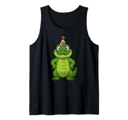 Krokodil Happy Birthday Party Hut Tierliebhaber Geburtstag Jungen Tank Top Krokodil Happy Birthday Party Hut Tierliebhaber Geburtstag Jungen Tank Top von CrocodileAxis1