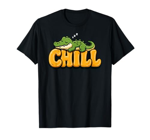 Lustiges Krokodil Chill Lazy Tierliebhaber Jungen Mädchen Kinder T-Shirt von CrocodileAxis1