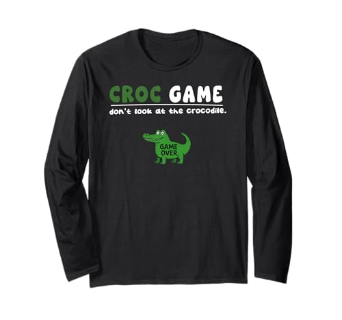 Lustiges Krokodil-Spiel Don't Look Boys Girls Kids Game Over Langarmshirt von CrocodileAxis1