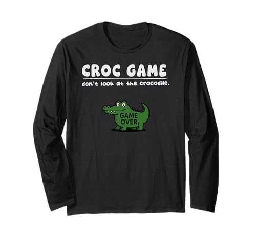 Lustiges Krokodil-Spiel Don't Look Game Over für Jungen Mädchen Kinder Langarmshirt von CrocodileAxis1