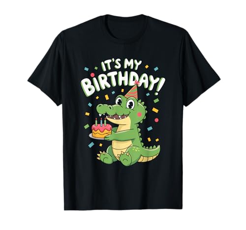 It's My Birthday Lustiges Krokodil Geburtstagsparty Jungen Mädchen Kinder T-Shirt It's My Birthday Lustiges Krokodil Geburtstagsparty Jungen Mädchen Kinder T-Shirt von CrocodileBdayThemes