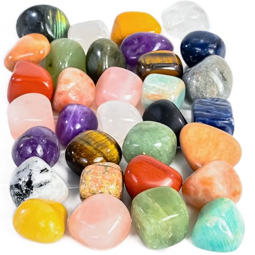 Crocon 1 Pfund verschiedene Trommelkristalle und Heilsteine Set für Reiki Heilkristall polierte Trommelsteine Chakra Ausgleich Reiki Geschenke Damen und Herren Heimdekoration Größe: 20–25 mm Crocon 1 Pfund verschiedene Trommelkristalle und Heilsteine Set für Reiki Heilkristall polierte Trommelsteine Chakra Ausgleich Reiki Geschenke Damen und Herren Heimdekoration Größe: 20–25 mm von Crocon