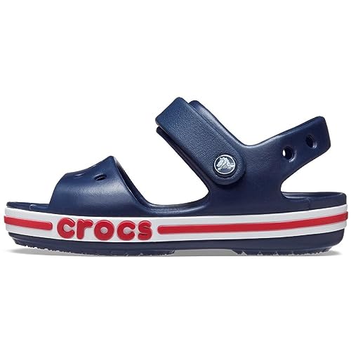 Crocs unisex-child Bayaband Sandal Flat Sandal, Navy/Pepper, 27/28 EU von Crocs