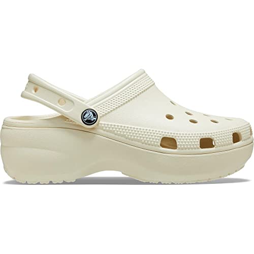 Crocs Classic Platform Clog 206750-2Y2, Womens slides, beige, 36/37 EU von Crocs