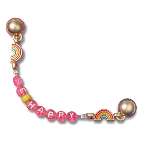 Crocs™ Jibbitz Charms Elevated – Vielseitige Designs für Mädchen und Jungen – Synthetische und künstliche Konstruktion, erhöhte Be Happy-Kette, Einheitsgröße, Einheitsgröße von Crocs