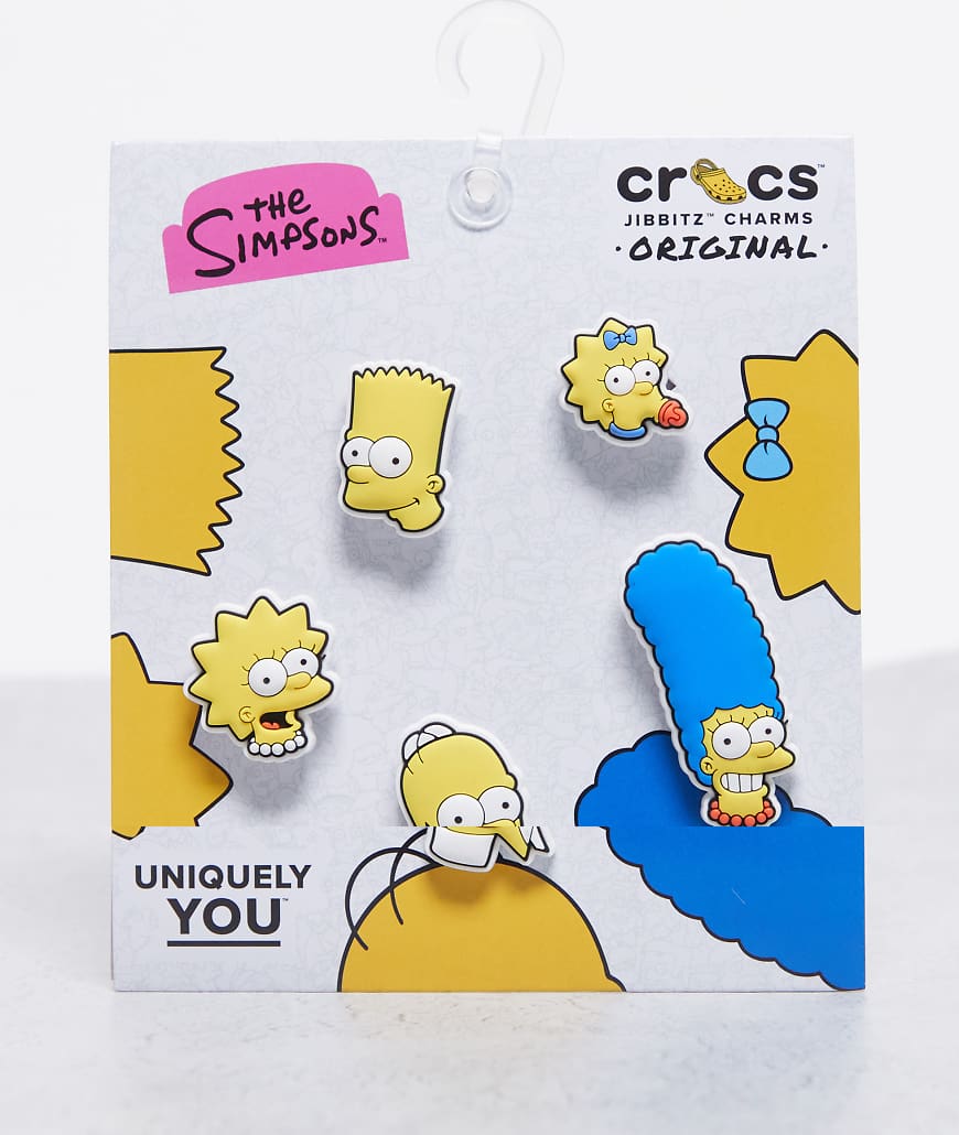 Crocs - 5er-Pack Jibbitz-Anstecker in Simpsons-Designs-Gelb von Crocs