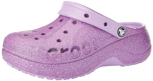 Crocs Baya Damen Plateau-Clog, Glitzer/Orchidee, Größe 39 EU, Glitzer-Orchidee, 38/39 EU von Crocs