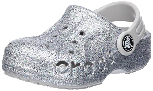 Crocs Baya Glitter Clog T Unisex Kinder, Silber, 7 UK Child von Crocs