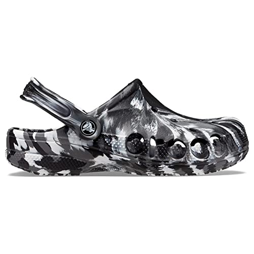 Crocs Baya Marbled Tie Dye Clog, schwarz/weiß, 37/38 EU von Crocs