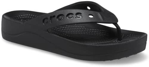 Crocs Damen Baya Plateau-Flip Sandale, Schwarz, 42 EU von Crocs