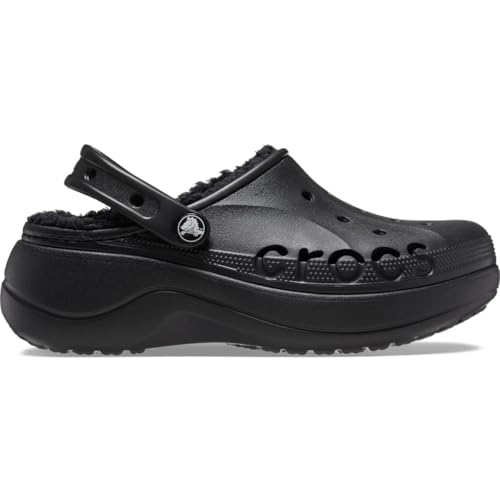 Crocs Baya Platform Lined Clog 38-39 EU Black von Crocs