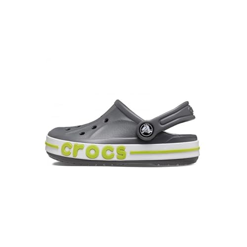 Crocs Bayaband Clog K Holzschuh, Slate Grey/Lime Punch, 32-33 EU von Crocs