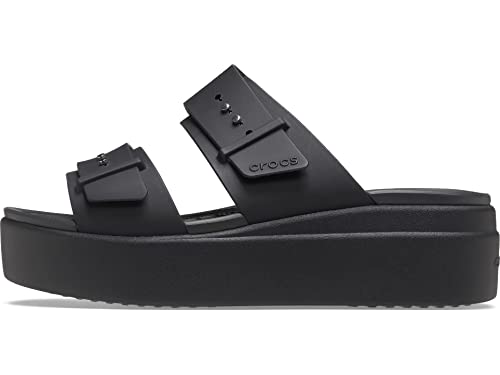 Crocs Damen Brooklyn Buckle Low Wedge Sandalen, Schwarz, 39/40 EU von Crocs