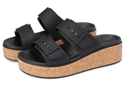Crocs Herren Brooklyn Cork Buckle Sandalen, Black, 41/42 EU von Crocs