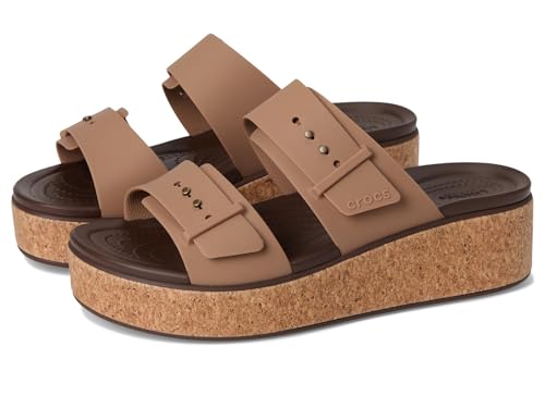 Crocs Herren Brooklyn Cork Buckle Sandalen, Milk Chocolate, 36/37 EU von Crocs