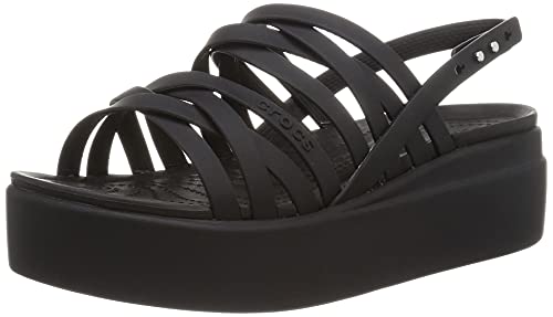 Crocs Damen Brooklyn Strappy Low Wedge Durchg ngies Plateau Sandalen, Schwarz, 34/35 EU von Crocs