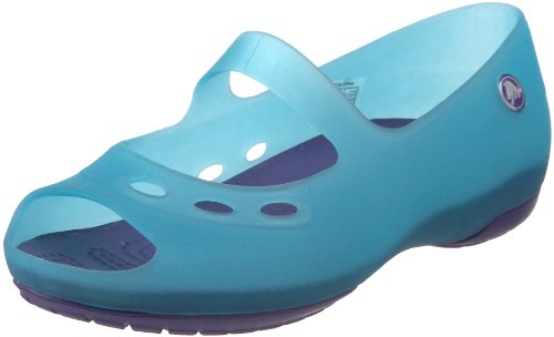 Crocs - Carlie Flache Mädchens Kids Mädchen Schuhe, EUR: 27-28, Aqua/Ultraviolet von Crocs