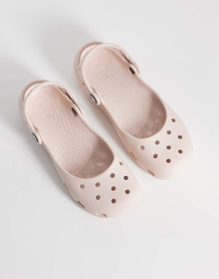 Crocs - Classic - Ballerina-Clogs in Quarz-Rosa von Crocs