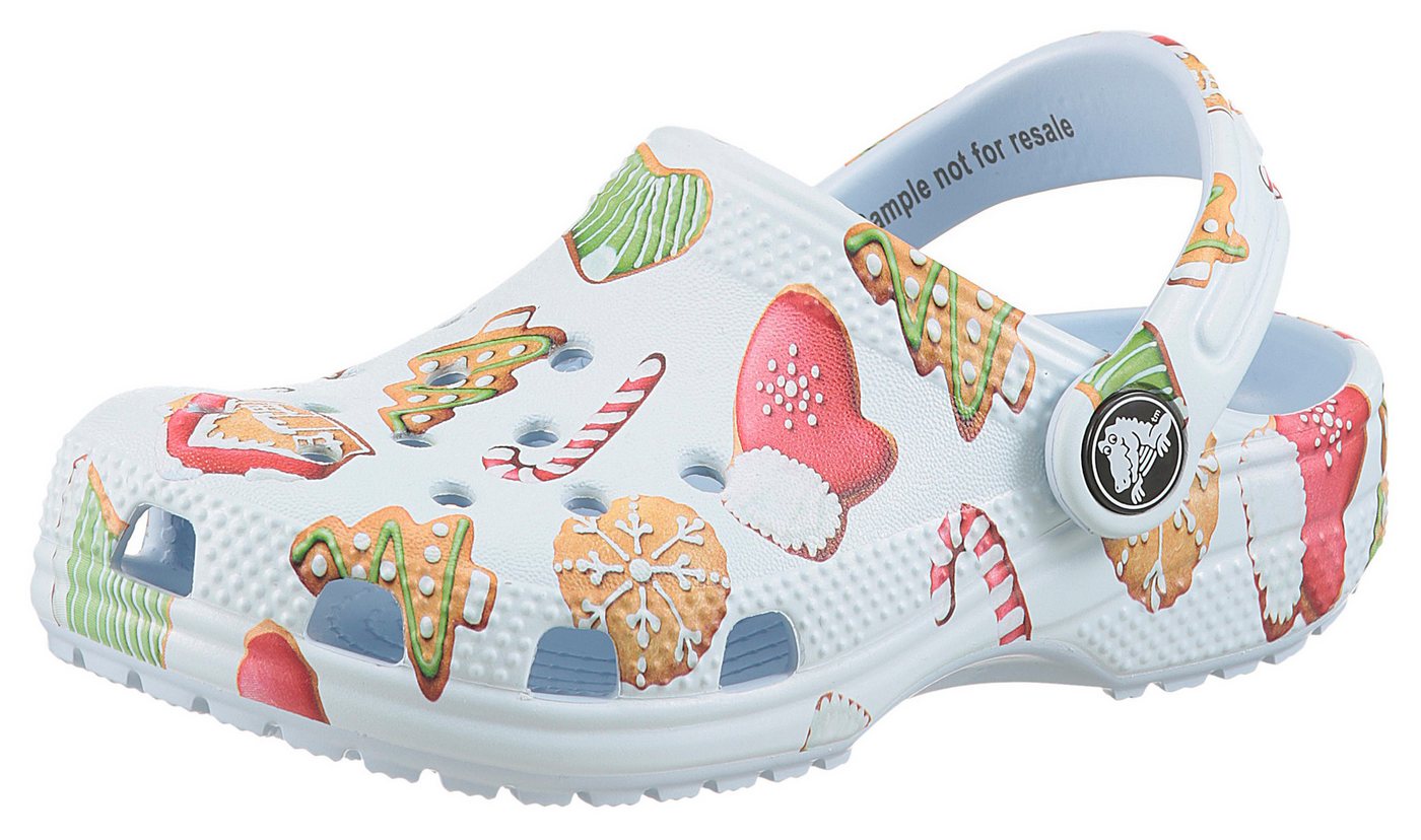 Crocs Classic Clog K Clog Weihnachtsschuh, Hausschuh mit buntem Festive Print von Crocs