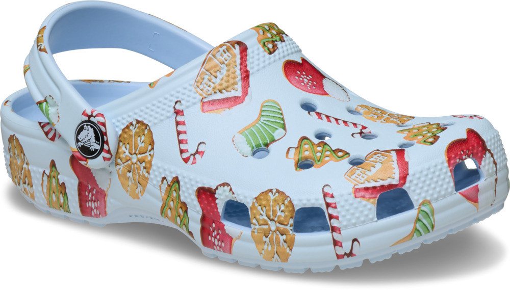 Crocs Classic Clog K Clog Weihnachtsschuh, Hausschuh mit buntem Festive Print von Crocs