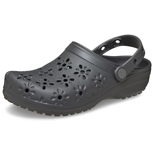 Crocs Classic Floral Cut-Out Clog 37-38 EU Black Sand von Crocs