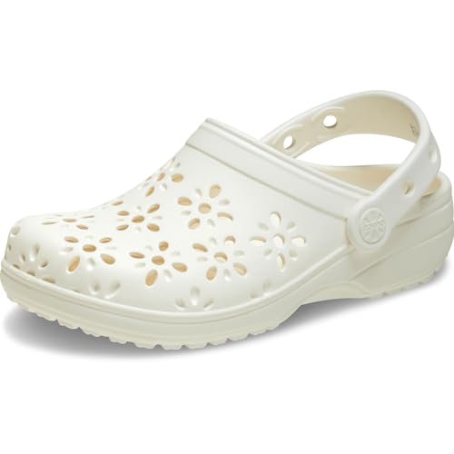 Crocs Classic Floral Cut-Out Clog 42-43 EU Chalk von Crocs