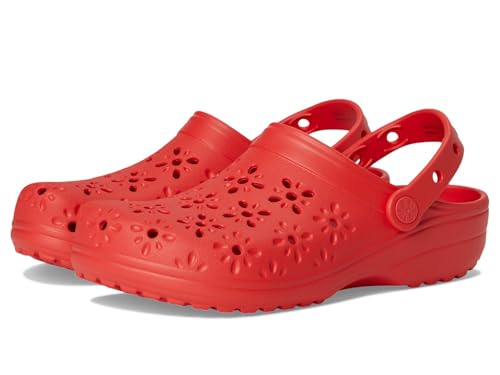 Crocs Classic Floral Cut-Out Clog 38-39 EU Cherry Red von Crocs