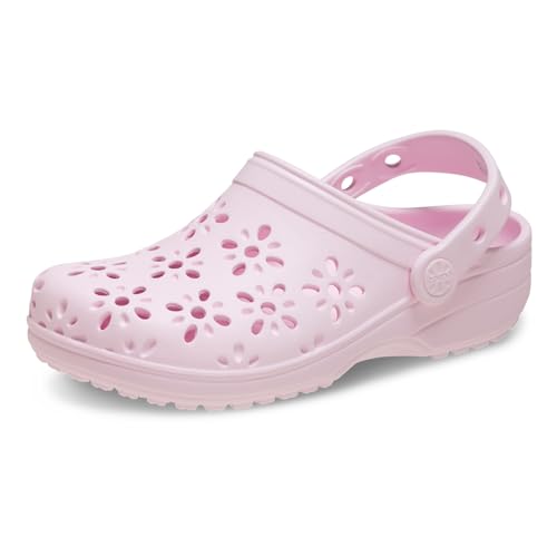 Crocs Unisex Kinder Classic Floral Cut Out Clog T Clog, Pink Milk, 19/20 EU von Crocs