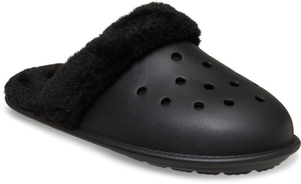 Crocs Classic Fuzz Scuff Pantoffel Hausschuh, Clog mit Warmfutter von Crocs