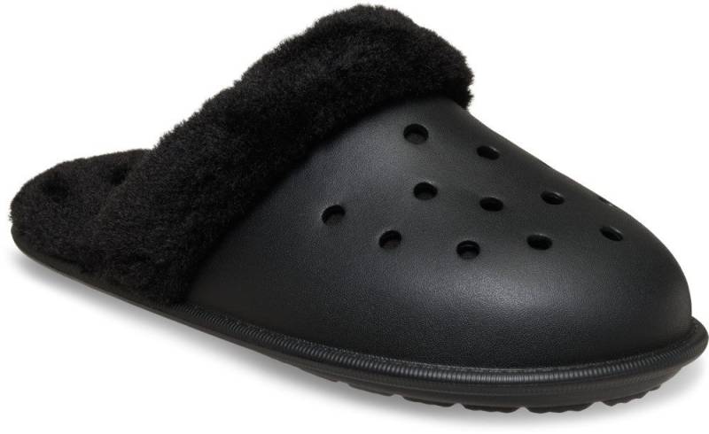 Crocs Classic Fuzz Scuff Pantoffel Hausschuh, Clog mit Warmfutter von Crocs