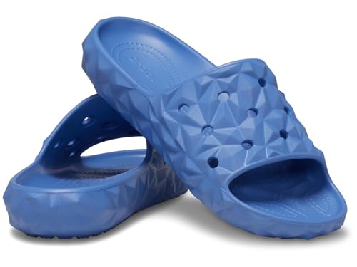 Crocs Classic Geometric Slide V2 Elemental Blue Herren 8 Damen 10 Medium von Crocs