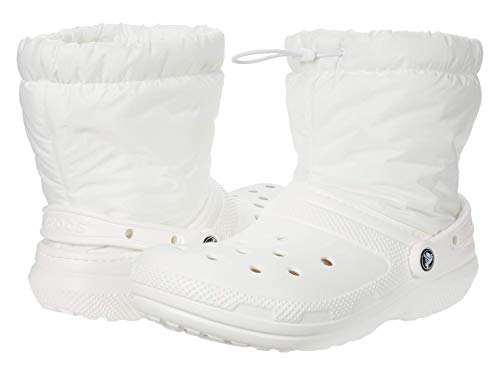 Crocs Classic Lined Neo Puff Boot 206630-143, Womens Boots, White, 39/40 EU von Crocs