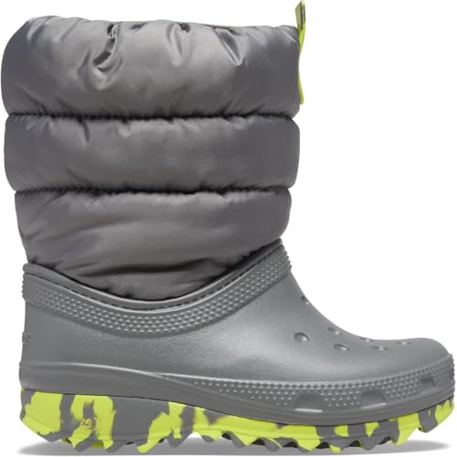 Crocs Classic Neo Puff Boot K Holzschuh, Slate Grey, 36/37 EU von Crocs