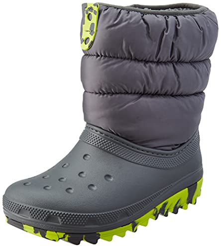 Crocs Classic Neo Puff Boot K Holzschuh, Slate Grey, 36/37 EU von Crocs