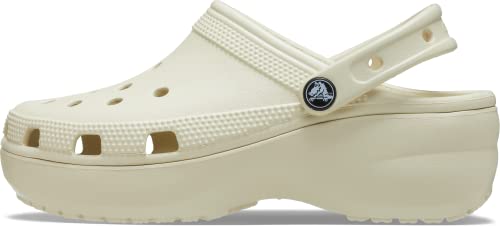 Crocs Classic Platform Clog 206750-2Y2, Womens slides, beige, 41/42 EU von Crocs