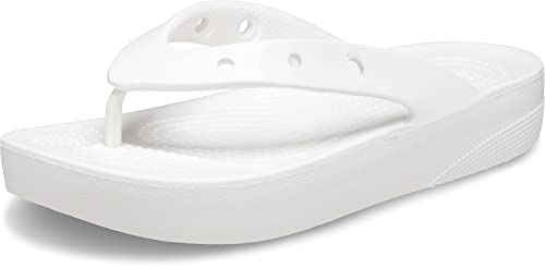 Crocs Classic Platform Flip W Holzschuh, White von Crocs