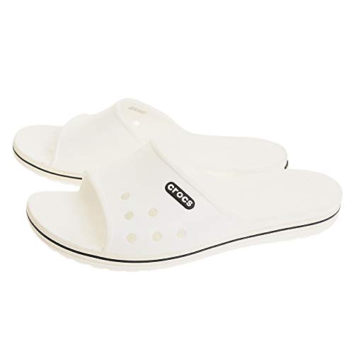 Crocs Crocband 2 Slide, Unisex - Erwachsene Badeschuhe, Weiß (White/black), 48/49 EU von Crocs