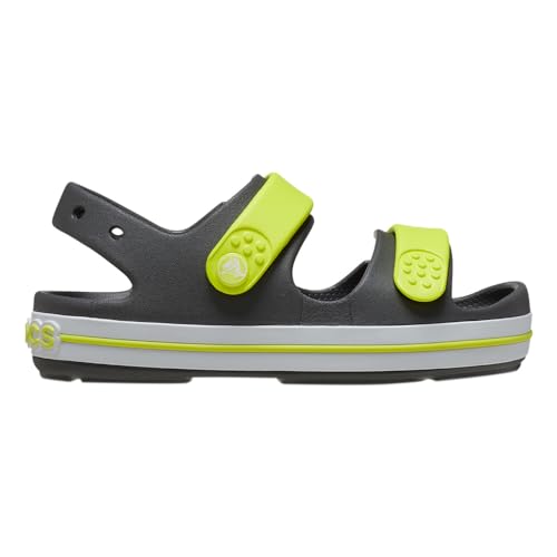 Crocs Crocband Cruiser K Sandale, Slate Grey/Acidity, 34 EU von Crocs